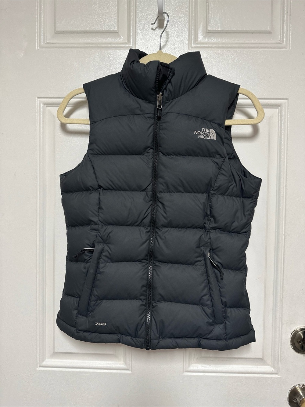 The North Face Nuptse Puffer Vest Womens XS 700 Down Insulated Black Packable